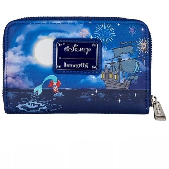 Loungefly Disney The Little Mermaid Ariel Fireworks Glow In The Dark Wallet - Picture 1 of 11